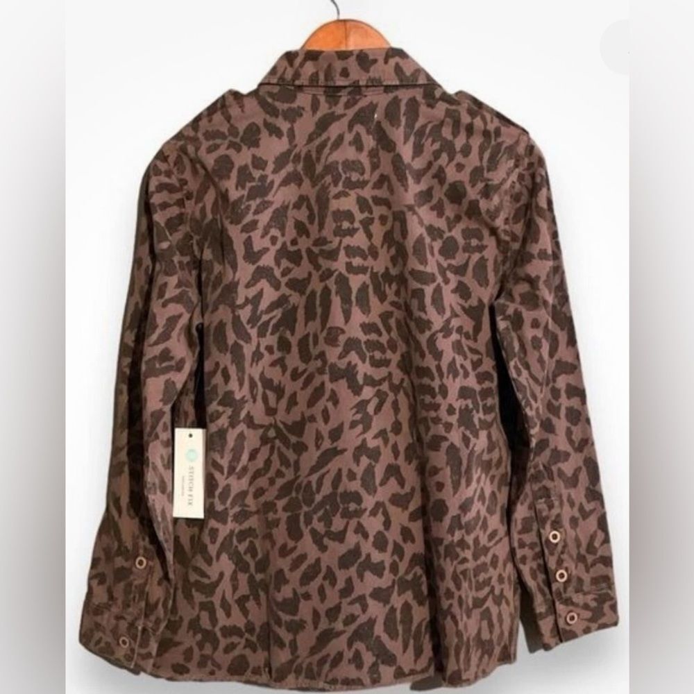 Pistola Leopard Print Cargo Utility Jacket | Animal Print | Chic Streetwear New - Picture 4 of 7